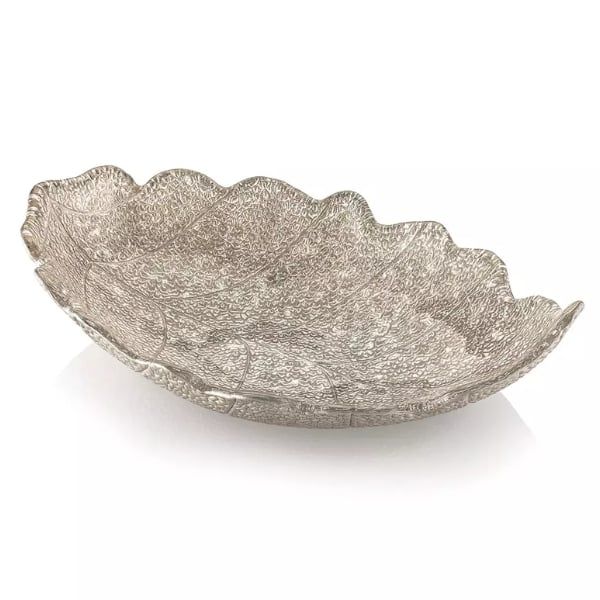Đĩa lá IVV Madagascar 42x28cm màu vàng