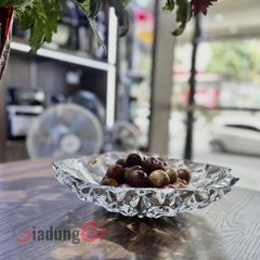  Đĩa pha lê Bohemia Samba 35cm màu trắng 