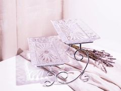  Khay pha lê 2 tầng Dublin hình chữ nhật 