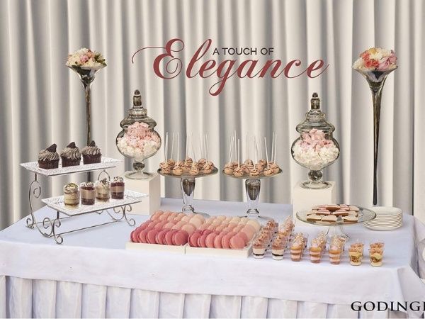 Khay pha lê 2 tầng Dublin hình chữ nhật