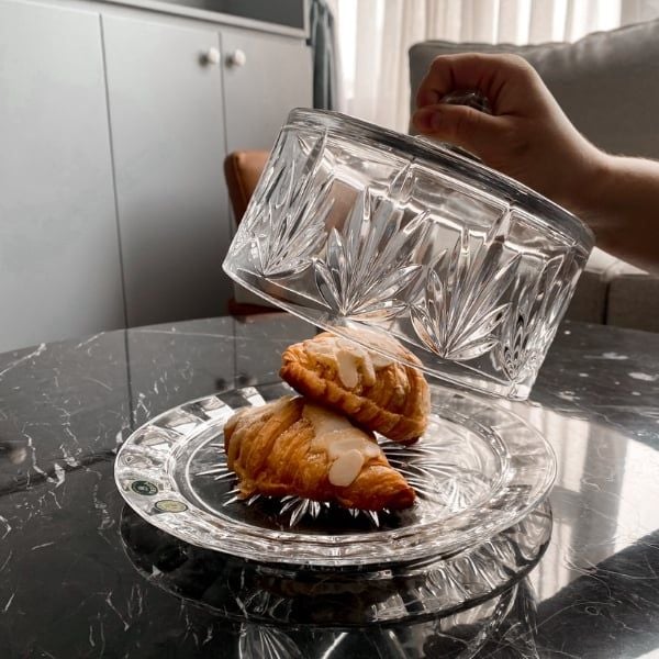 Đĩa pha lê có nắp Bohemia Tulip 23cm