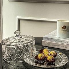  Đĩa pha lê có nắp Bohemia Tulip 23cm 