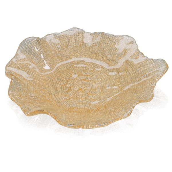 Đĩa pha lê IVV Folies Gold Glitter 22cm