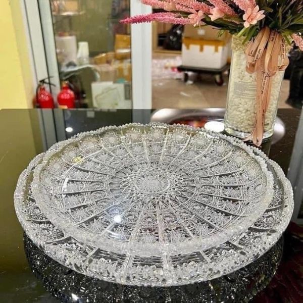 Đĩa pha lê mài Bohemia M57 30.5cm - Thương hiệu Séc