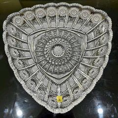Đĩa pha lê tam giác Bohemia 30cm
