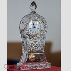  Đồng hồ pha lê để bàn Bohemia Tulip 30.5cm có con lắc 