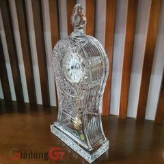  Đồng hồ pha lê để bàn Bohemia Tulip 30.5cm có con lắc 
