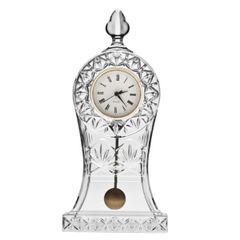  Đồng hồ pha lê để bàn Bohemia Tulip 30.5cm có con lắc 