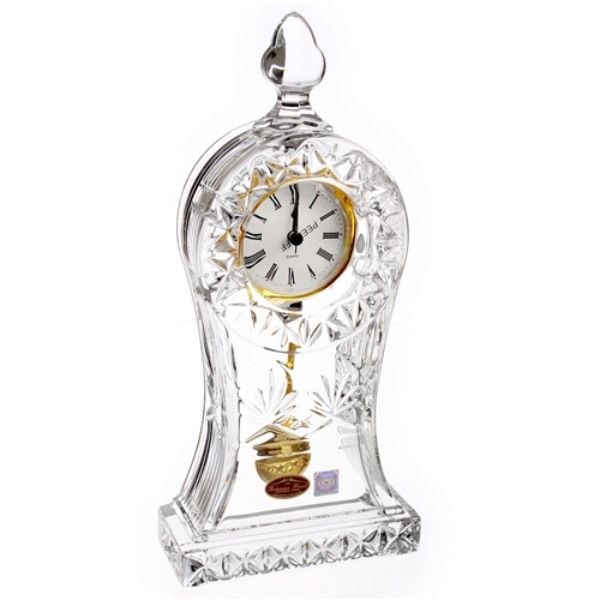 Đồng hồ pha lê để bàn Bohemia Tulip 30.5cm có con lắc