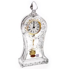  Đồng hồ pha lê để bàn Bohemia Tulip 30.5cm có con lắc 
