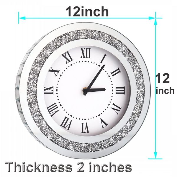 Đồng Hồ Treo Tường Pha Lê Tráng Gương Diamond 40cm