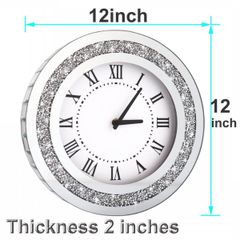  Đồng Hồ Treo Tường Pha Lê Tráng Gương Diamond 40cm 
