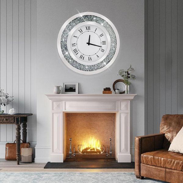 Đồng Hồ Treo Tường Pha Lê Tráng Gương Diamond 50cm