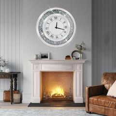  Đồng Hồ Treo Tường Pha Lê Tráng Gương Diamond 50cm 