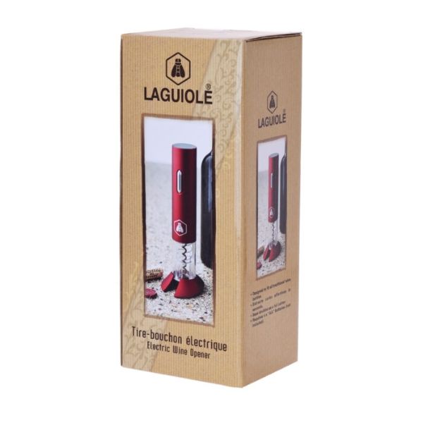 Dụng cụ mở rượu bằng điện Laguiole màu đỏ