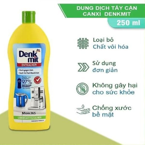 Dung dịch tẩy cặn canxi Denkmit 250ml - Mẫu mới