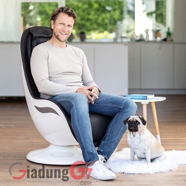 Ghế massage này có 6 kiểu massage vùng lưng: Knead, Tap, Shiatsu, Roll, Vỗ tay và massage Thụy Điển.