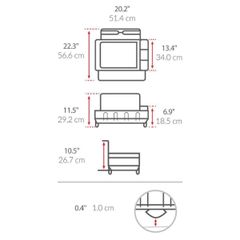  Giá úp bát inox Simplehuman trắng 