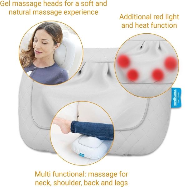 Gối massage Medisana MCG800 chức năng nhiệt, 4 đầu massage xoay