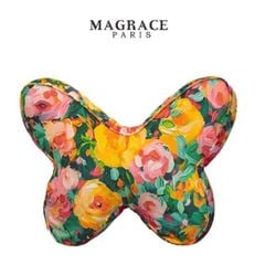  Gối tựa lưng Magrace Paris hình bướm nền vàng 