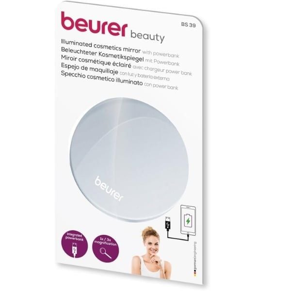 Gương trang điểm Beurer BS39 kiêm sạc dự phòng (3000mAh)