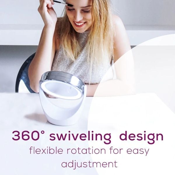 Gương trang điểm Beurer BS49 có 2 mặt, 12 đèn Led, phóng to 5 lần