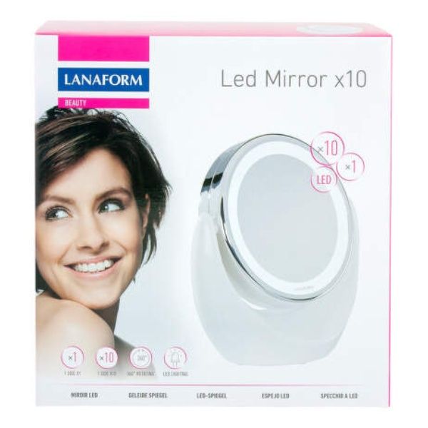 Gương trang điểm Lanaform Led Mirror x10 LA131004 với đèn led 12 chiếc