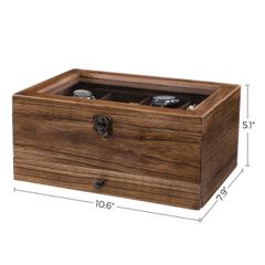  Hộp đựng đồng hồ gỗ Songmics 2 tầng 