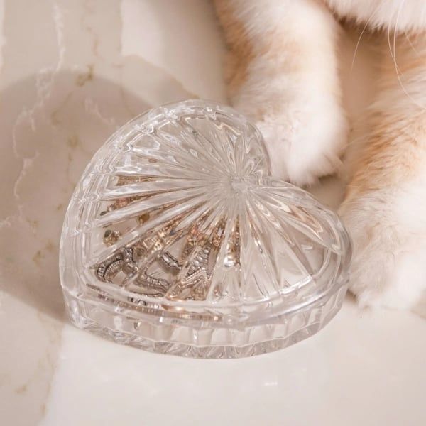 Hộp đựng trang sức trái tim Bohemia 11cm