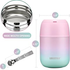  Hộp giữ nhiệt thực phẩm Logeeyar 500ml màu hồng 