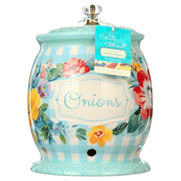 Hũ đựng tỏi The Pioneer Woman Sweet Romance bằng gốm có nắp đậy