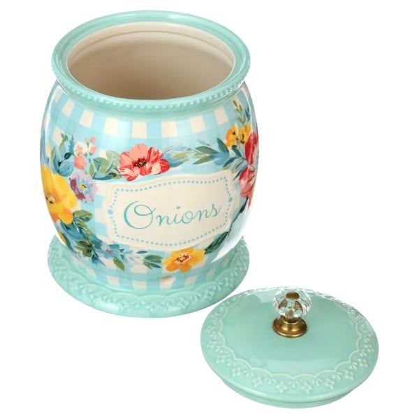 Hũ đựng tỏi The Pioneer Woman Sweet Romance bằng gốm có nắp đậy