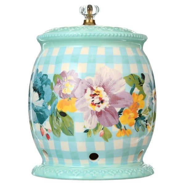 Hũ đựng tỏi The Pioneer Woman Sweet Romance bằng gốm có nắp đậy
