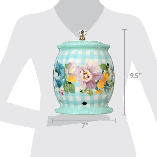 Hũ đựng tỏi The Pioneer Woman Sweet Romance bằng gốm có nắp đậy