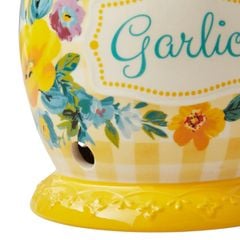  Hũ đựng tỏi The Pioneer Woman Sweet Romance bằng gốm có nắp đậy 