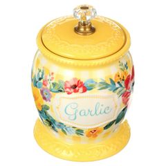  Hũ đựng tỏi The Pioneer Woman Sweet Romance bằng gốm có nắp đậy 