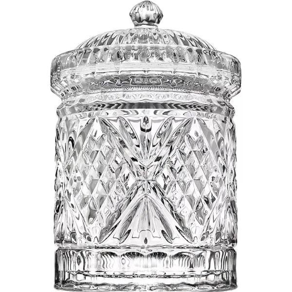 Set 3 hũ pha lê Dublin - 3 cỡ - màu trong suốt