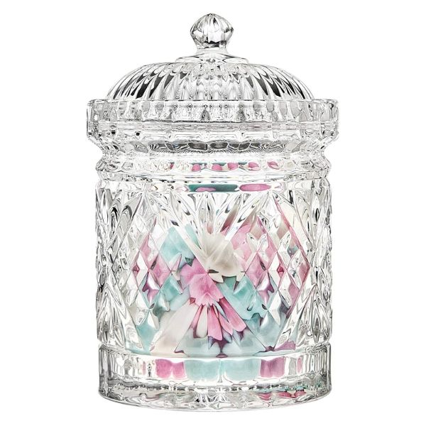 Set 3 hũ pha lê Dublin - 3 cỡ - màu trong suốt