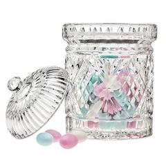  Set 3 hũ pha lê Dublin - 3 cỡ - màu trong suốt 