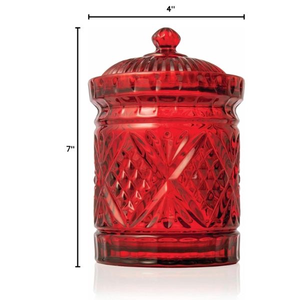 Hũ pha lê Dublin 11.5cm màu đỏ