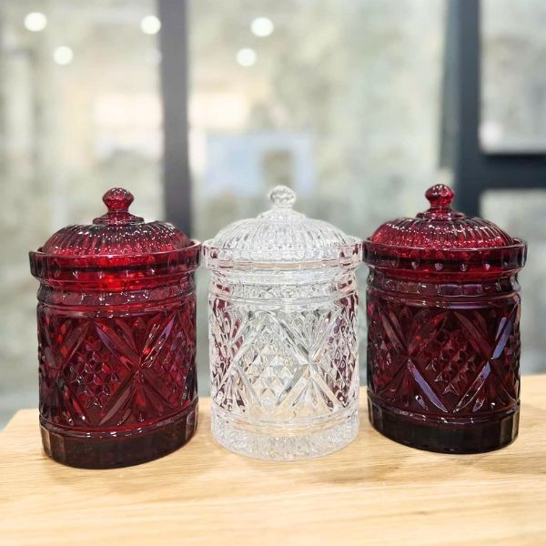 Hũ pha lê Dublin 11.5cm màu đỏ