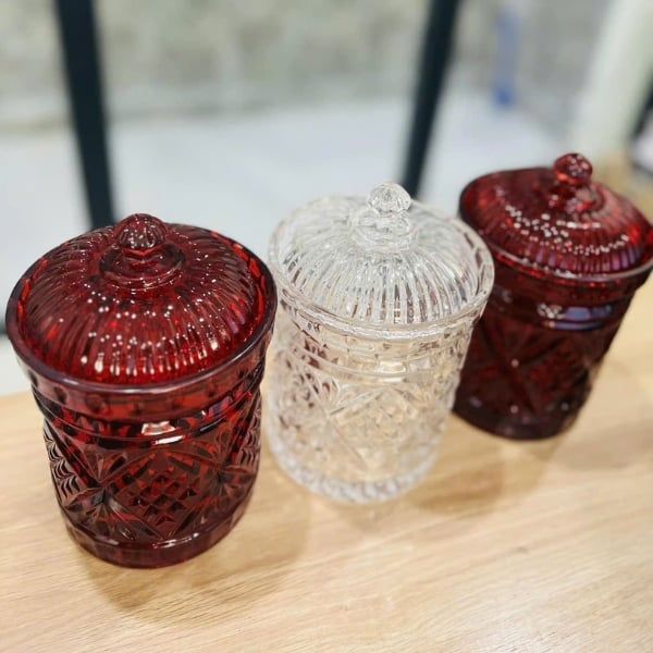 Hũ pha lê Dublin 11.5cm màu đỏ