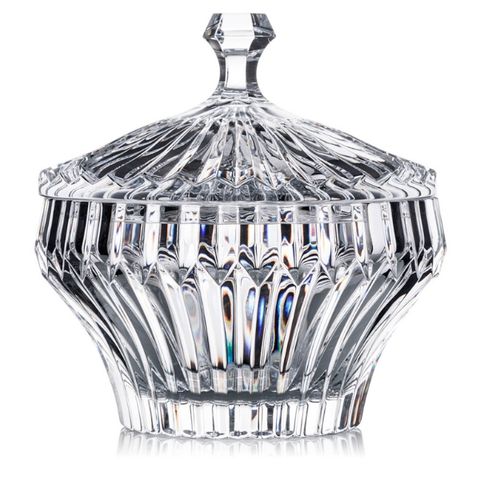 Hũ pha Lê Rogaska có nắp đậy 19cm