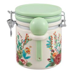  Hũ sứ The Pioneer Women Painted Meadow 1 lít đựng trà cà phê kèm thìa 