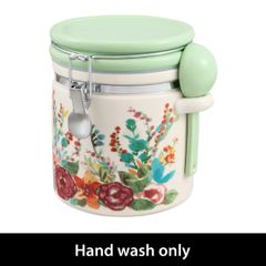  Hũ sứ The Pioneer Women Painted Meadow 1 lít đựng trà cà phê kèm thìa 
