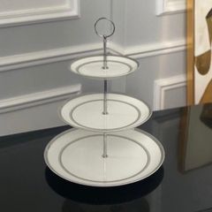 Kệ bánh 3 tầng bằng sứ xương Anh Quốc