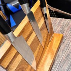  Kệ giữ dao Zovite từ tính kèm 3 lọ gia vị inox 