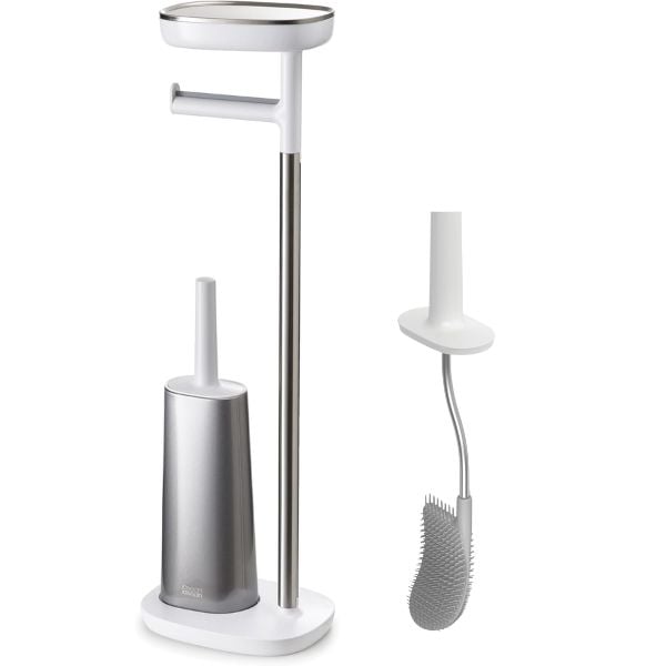 Kệ treo giấy vệ sinh kèm cọ toilet Joseph Joseph Steel 70519