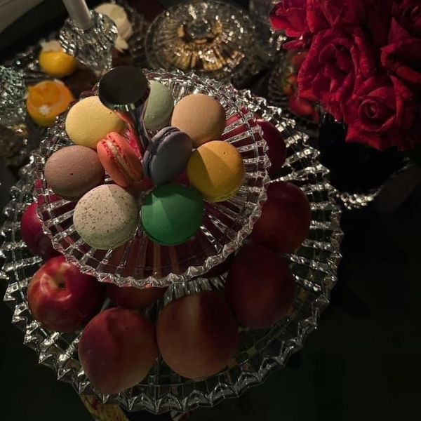 Khay bánh 2 tầng Rogaska Crown Jewel 34cm