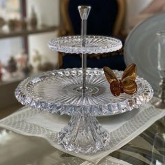  Khay bánh 2 tầng Rogaska Crown Jewel 34cm 